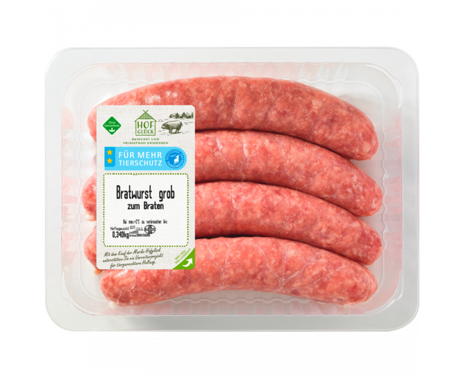 Hofglück Bratwurst grob 4 Stück bei Edeka für 4,89 €