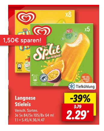 Lagnese Stieleis bei Lidl für 2,29€
